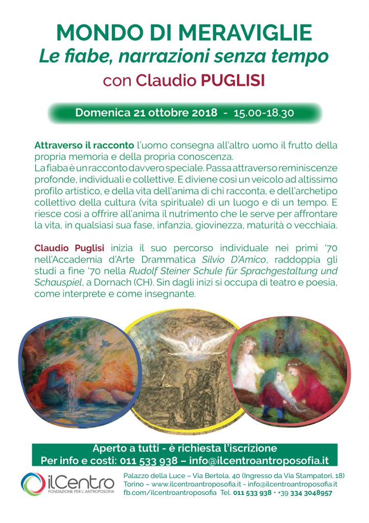 Claudio Puglisi Fiabe 21-10-2018 locandina