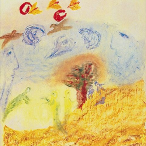Rudolf Steiner Elementalwesen, pastello su carta da lucido (1923)