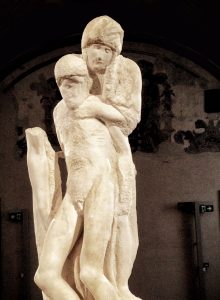 La Pietà Rondanini, 1552–1564, Michelangelo Buonarroti, Museo del Castello Sforzesco Milano