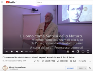 L'uomo come sintesi della natura Video conferenza a cura di Francesco Leonetti