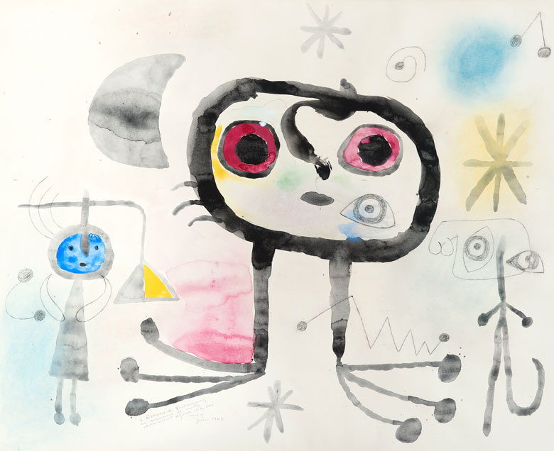 Immagine: «Sans titre (Personnages)» (1947) di Joan Miró (Collezione Braglia)