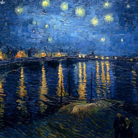 Vincent van Gogh, Notte stellata sul Rodano.