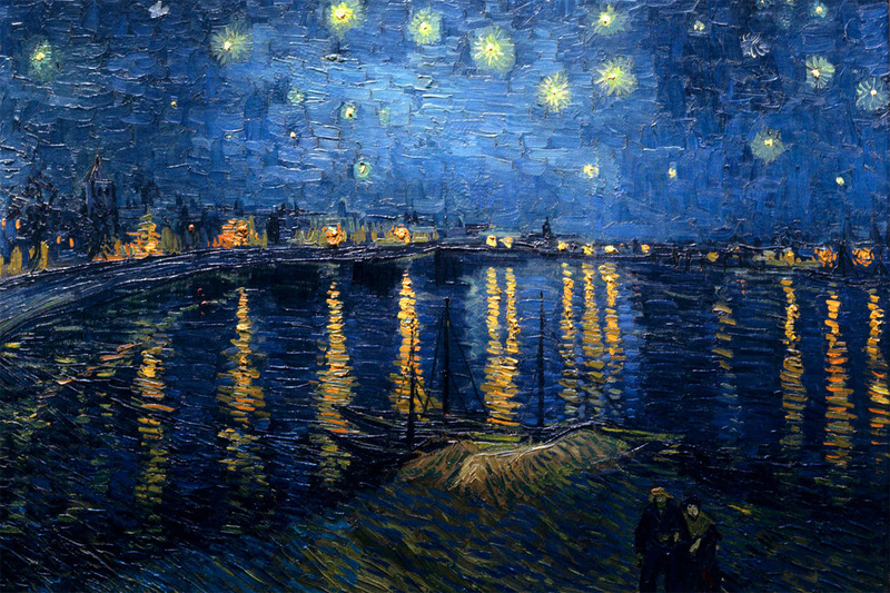 Vincent van Gogh, Notte stellata sul Rodano.