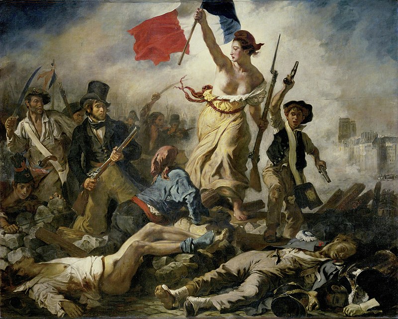 Eugène Delacroix, La Libertà che guida il popolo, olio su tela, 1830