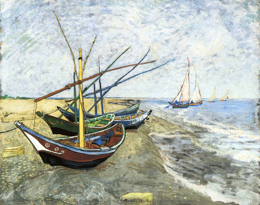 Vincent Van Gogh, Barche da pesca sulla spiaggia olio su tela, 1888