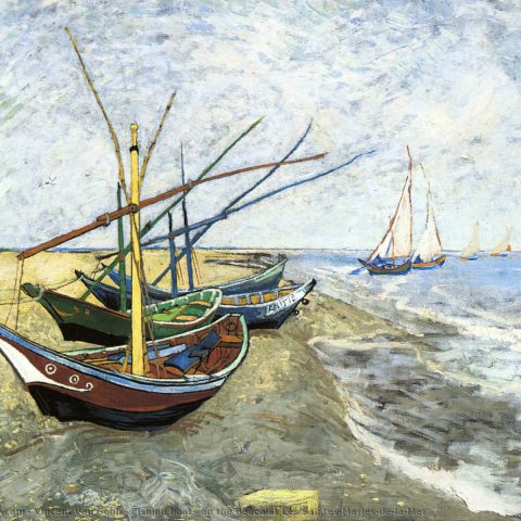Vincent Van Gogh, Barche da pesca sulla spiaggia olio su tela, 1888