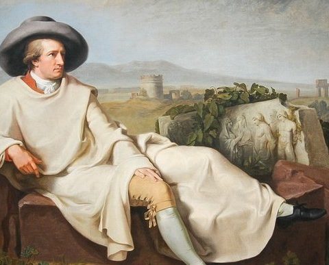 Johann H. W. Tischbein, Goethe nella campagna romana, olio su tela, 1787