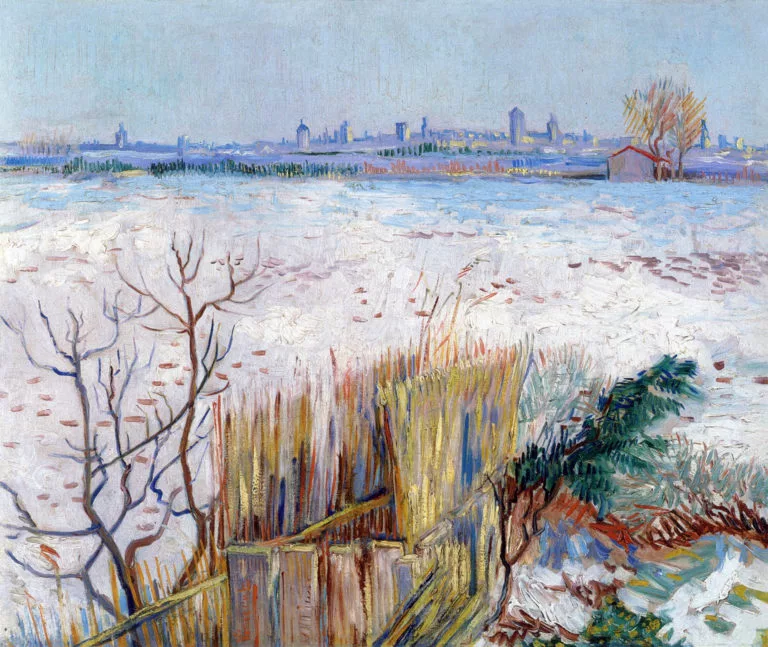 V. Van Gogh, Paesaggio innevato ad Arles, 1888